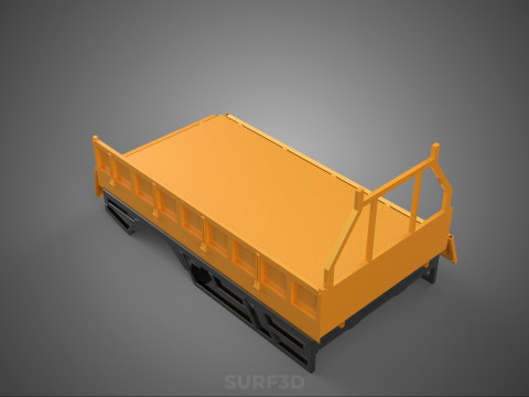 FLATDECK FLATBED DROP SIDE LOAD BED BODY DOOR GATE PICKUP TRUCK 3Dモデル