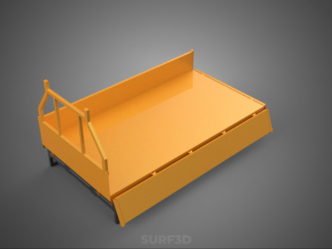 FLATDECK FLATBED DROP SIDE LOAD BED BODY DOOR GATE PICKUP TRUCK 3Dモデル