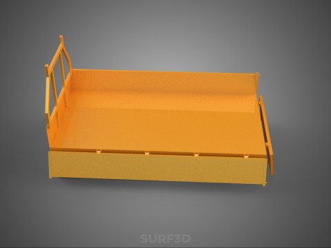 FLATDECK FLATBED DROP SIDE LOAD BED BODY DOOR GATE PICKUP TRUCK 3Dモデル