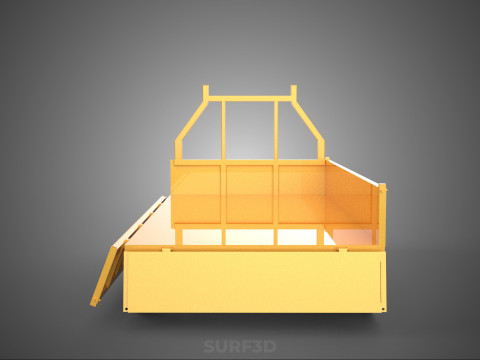 FLATDECK FLATBED DROP SIDE LOAD BED BODY DOOR GATE PICKUP TRUCK 3Dモデル