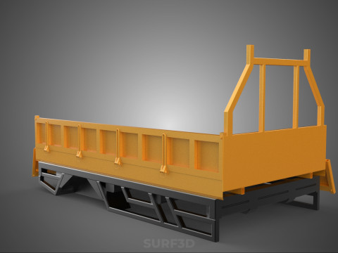 FLATDECK FLATBED DROP SIDE LOAD BED BODY DOOR GATE PICKUP TRUCK 3Dモデル