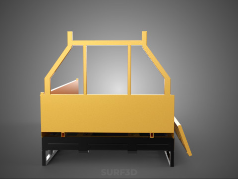 FLATDECK FLATBED DROP SIDE LOAD BED BODY DOOR GATE PICKUP TRUCK 3Dモデル