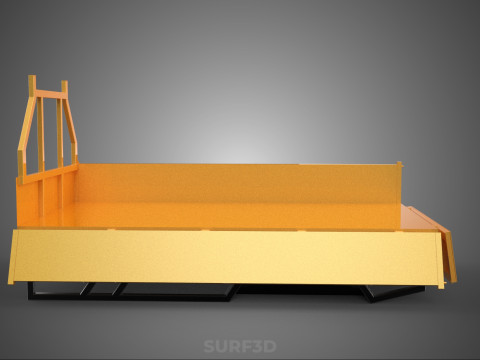 FLATDECK FLATBED DROP SIDE LOAD BED BODY DOOR GATE PICKUP TRUCK 3Dモデル