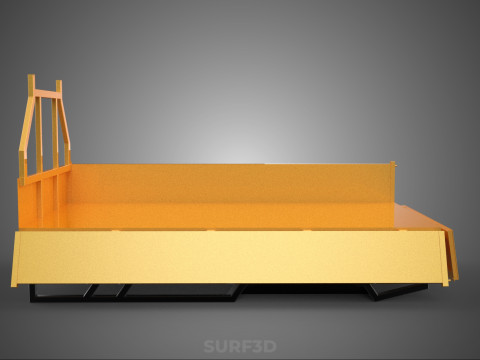FLATDECK FLATBED DROP SIDE LOAD BED BODY DOOR GATE PICKUP TRUCK 3Dモデル