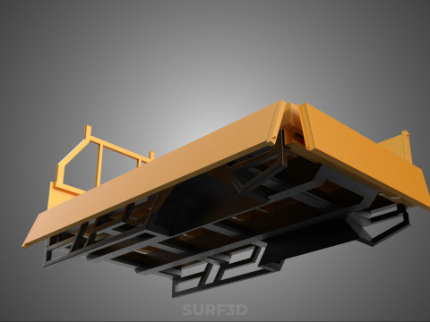 FLATDECK FLATBED DROP SIDE LOAD BED BODY DOOR GATE PICKUP TRUCK 3Dモデル