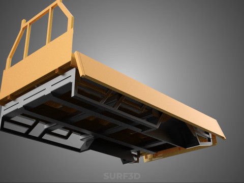 FLATDECK FLATBED DROP SIDE LOAD BED BODY DOOR GATE PICKUP TRUCK 3Dモデル