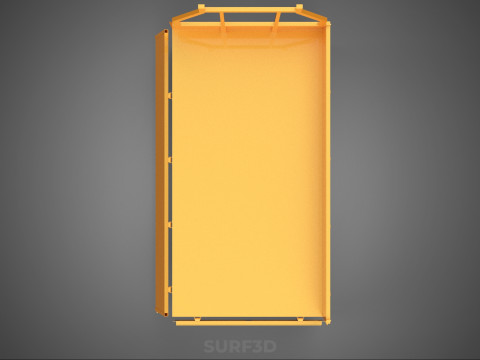 FLATDECK FLATBED DROP SIDE LOAD BED BODY DOOR GATE PICKUP TRUCK 3Dモデル