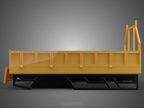 FLATDECK FLATBED DROP SIDE LOAD BED BODY DOOR GATE PICKUP TRUCK 3Dモデル