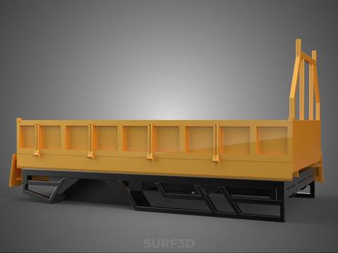 FLATDECK FLATBED DROP SIDE LOAD BED BODY DOOR GATE PICKUP TRUCK 3Dモデル