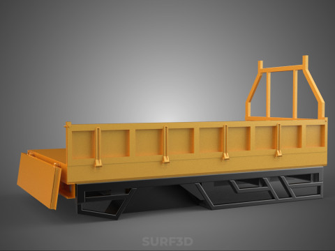 FLATDECK FLATBED DROP SIDE LOAD BED BODY DOOR GATE PICKUP TRUCK 3Dモデル
