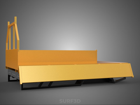 FLATDECK FLATBED DROP SIDE LOAD BED BODY DOOR GATE PICKUP TRUCK 3Dモデル