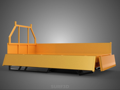 FLATDECK FLATBED DROP SIDE LOAD BED BODY DOOR GATE PICKUP TRUCK 3Dモデル