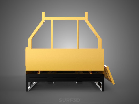 FLATDECK FLATBED DROP SIDE LOAD BED BODY DOOR GATE PICKUP TRUCK 3Dモデル