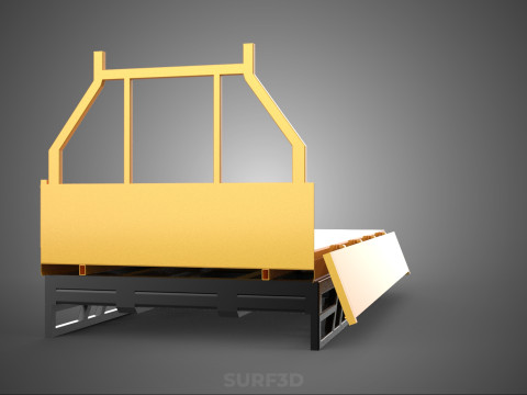 FLATDECK FLATBED DROP SIDE LOAD BED BODY DOOR GATE PICKUP TRUCK 3Dモデル