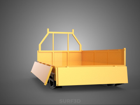 FLATDECK FLATBED DROP SIDE LOAD BED BODY DOOR GATE PICKUP TRUCK 3Dモデル
