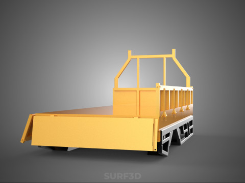 FLATDECK FLATBED DROP SIDE LOAD BED BODY DOOR GATE PICKUP TRUCK 3Dモデル