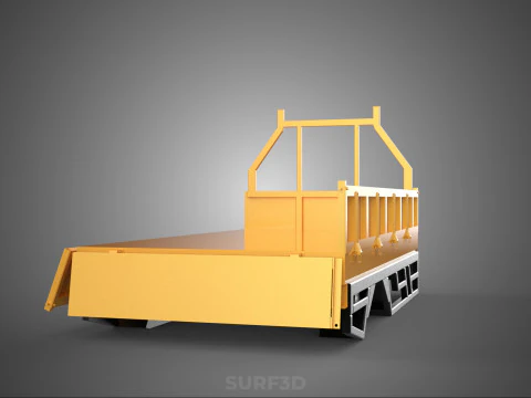 FLATDECK FLATBED DROP SIDE LOAD BED BODY DOOR GATE PICKUP TRUCK 3D Model
