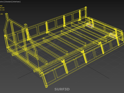 FLATDECK FLATBED DROP SIDE LOAD BED BODY DOOR GATE PICKUP TRUCK 3Dモデル