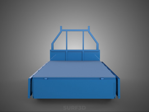 3 WAY WIDE DECK DROP SIDE LOAD BED BODY PICKUP TRUCK GATE DOOR Modello 3D