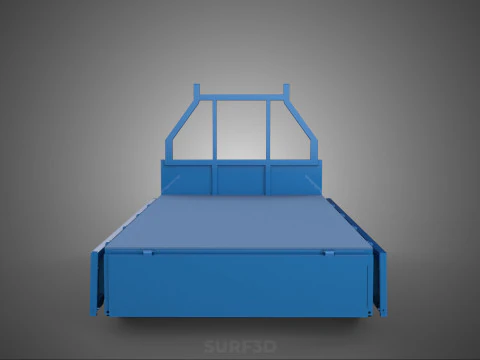 3 WAY WIDE DECK DROP SIDE LOAD BED BODY PICKUP TRUCK GATE DOOR 3D Model
