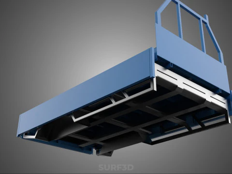 3 WAY WIDE DECK DROP SIDE LOAD BED BODY PICKUP TRUCK GATE DOOR 3D Model
