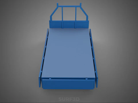 3 WAY WIDE DECK DROP SIDE LOAD BED BODY PICKUP TRUCK GATE DOOR 3D Model
