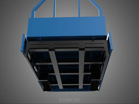 3 WAY WIDE DECK DROP SIDE LOAD BED BODY PICKUP TRUCK GATE DOOR 3D Model
