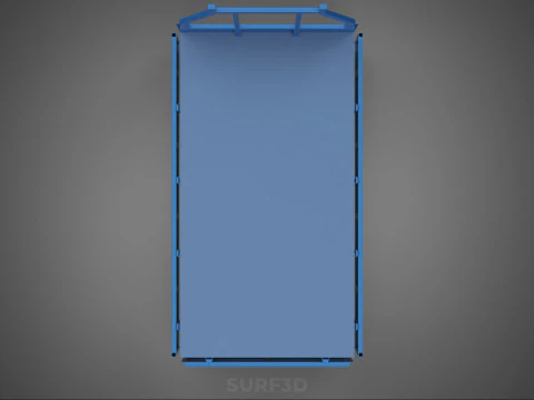 3 WAY WIDE DECK DROP SIDE LOAD BED BODY PICKUP TRUCK GATE DOOR 3D Model