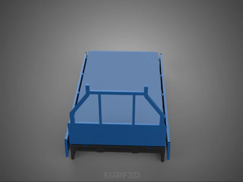 3 WAY WIDE DECK DROP SIDE LOAD BED BODY PICKUP TRUCK GATE DOOR 3D Model