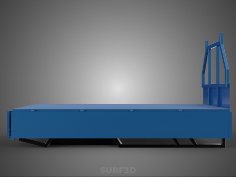 3 WAY WIDE DECK DROP SIDE LOAD BED BODY PICKUP TRUCK GATE DOOR Modello 3D
