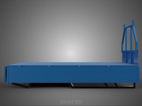 3 WAY WIDE DECK DROP SIDE LOAD BED BODY PICKUP TRUCK GATE DOOR 3D Model