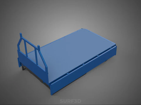 3 WAY WIDE DECK DROP SIDE LOAD BED BODY PICKUP TRUCK GATE DOOR 3D Model