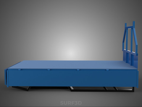3 WAY WIDE DECK DROP SIDE LOAD BED BODY PICKUP TRUCK GATE DOOR Modello 3D