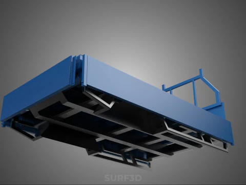 3 WAY WIDE DECK DROP SIDE LOAD BED BODY PICKUP TRUCK GATE DOOR 3D Model