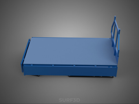 3 WAY WIDE DECK DROP SIDE LOAD BED BODY PICKUP TRUCK GATE DOOR Modello 3D