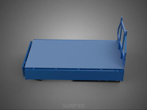 3 WAY WIDE DECK DROP SIDE LOAD BED BODY PICKUP TRUCK GATE DOOR 3D Model