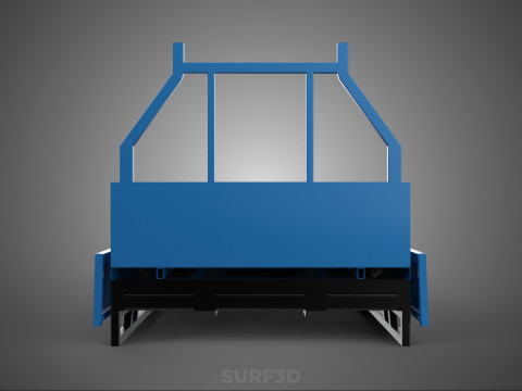 3 WAY WIDE DECK DROP SIDE LOAD BED BODY PICKUP TRUCK GATE DOOR Modello 3D