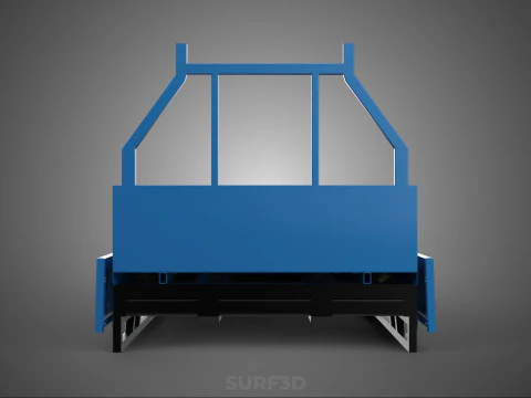 3 WAY WIDE DECK DROP SIDE LOAD BED BODY PICKUP TRUCK GATE DOOR 3D Model