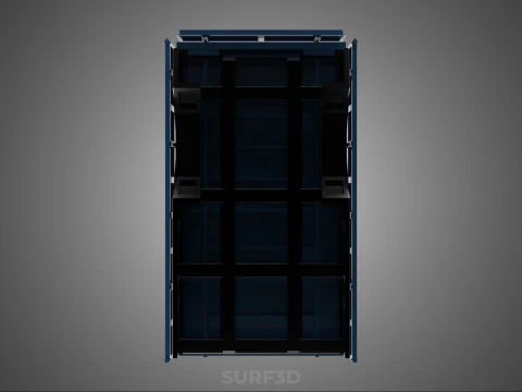 3 WAY WIDE DECK DROP SIDE LOAD BED BODY PICKUP TRUCK GATE DOOR 3D Model