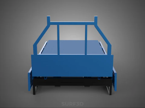 3 WAY WIDE DECK DROP SIDE LOAD BED BODY PICKUP TRUCK GATE DOOR 3D Model