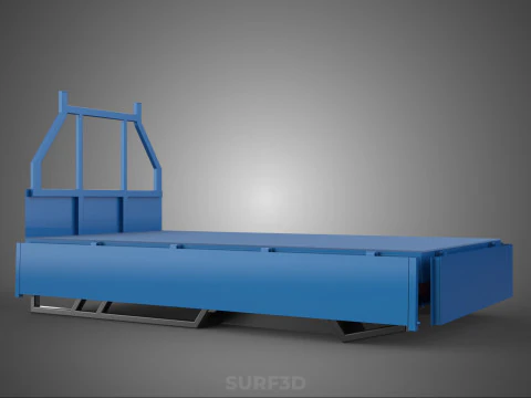 3 WAY WIDE DECK DROP SIDE LOAD BED BODY PICKUP TRUCK GATE DOOR 3D Model