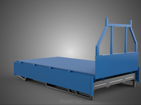 3 WAY WIDE DECK DROP SIDE LOAD BED BODY PICKUP TRUCK GATE DOOR Modello 3D