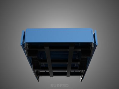 3 WAY WIDE DECK DROP SIDE LOAD BED BODY PICKUP TRUCK GATE DOOR Modello 3D