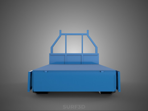 3 WAY WIDE DECK DROP SIDE LOAD BED BODY PICKUP TRUCK GATE DOOR Modello 3D