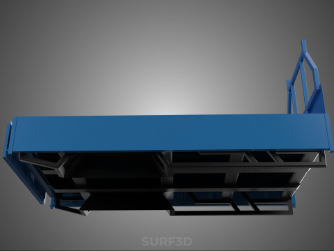 3 WAY WIDE DECK DROP SIDE LOAD BED BODY PICKUP TRUCK GATE DOOR Modello 3D