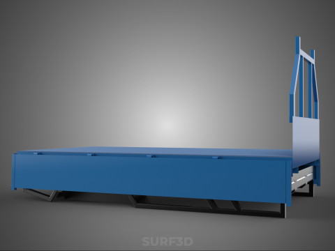 3 WAY WIDE DECK DROP SIDE LOAD BED BODY PICKUP TRUCK GATE DOOR Modello 3D