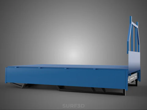 3 WAY WIDE DECK DROP SIDE LOAD BED BODY PICKUP TRUCK GATE DOOR 3D Model