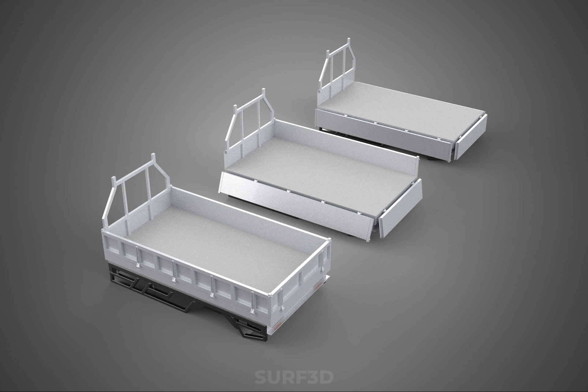3 MODE DROP SIDE BED BODY GATE DOOR PICKUP TRUCK WIDE DECK CAR 3D Model .c4d .max .obj .3ds .fbx .stl .blend 