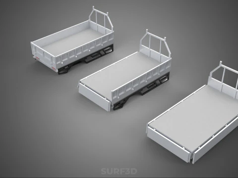 3 MODE DROP SIDE BED BODY GATE DOOR PICKUP TRUCK WIDE DECK CAR 3D Model