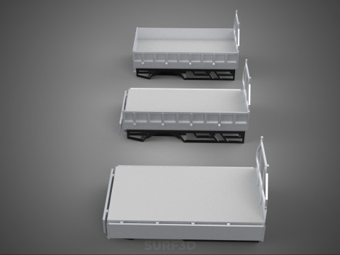 3 MODE DROP SIDE BED BODY GATE DOOR PICKUP TRUCK WIDE DECK CAR 3D 模型